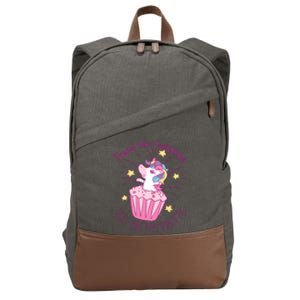 Feed Me Cupcakes Tell Me I'm Pretty Cotton Canvas Backpack