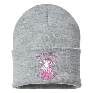 Feed Me Cupcakes Tell Me I'm Pretty Sustainable Knit Beanie