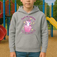 Feed Me Cupcakes Tell Me I'm Pretty Kids Hoodie