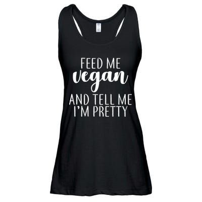 Feed me Vegan And Tell Me I'm Pretty Ladies Essential Flowy Tank