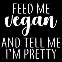 Feed me Vegan And Tell Me I'm Pretty Pom Pom 12in Knit Beanie