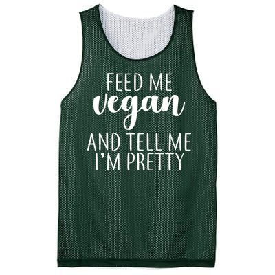 Feed me Vegan And Tell Me I'm Pretty Mesh Reversible Basketball Jersey Tank