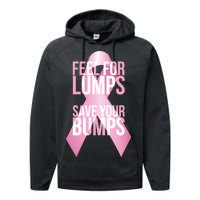 Feel For Lumps, Save Your Bumps - Breast Cancer Awareness Performance Fleece Hoodie