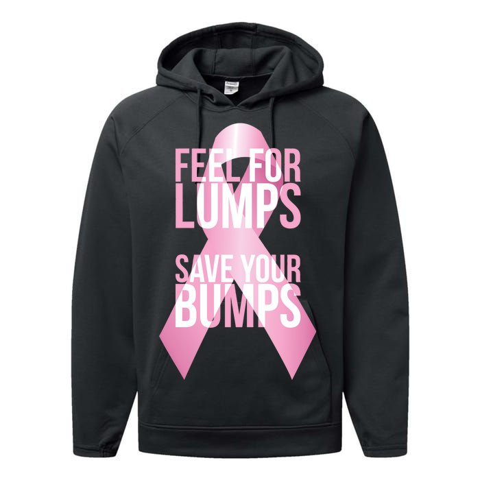 Feel For Lumps, Save Your Bumps - Breast Cancer Awareness Performance Fleece Hoodie