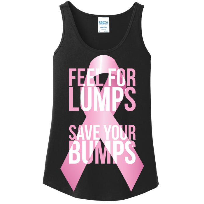 Feel For Lumps, Save Your Bumps - Breast Cancer Awareness Ladies Essential Tank