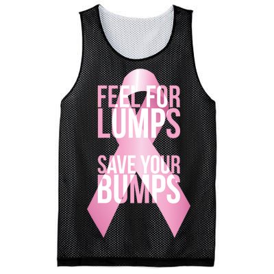 Feel For Lumps, Save Your Bumps - Breast Cancer Awareness Mesh Reversible Basketball Jersey Tank