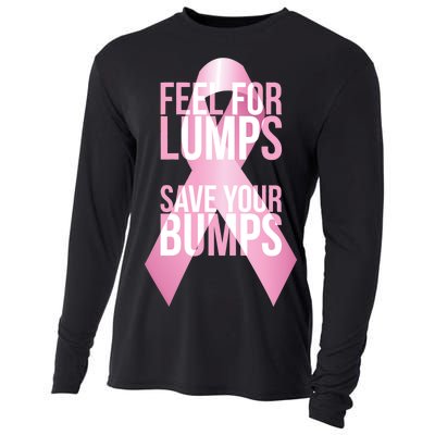 Feel For Lumps, Save Your Bumps - Breast Cancer Awareness Cooling Performance Long Sleeve Crew