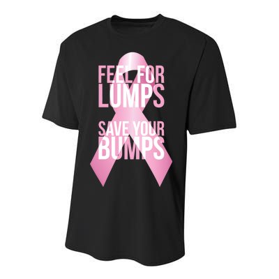 Feel For Lumps, Save Your Bumps - Breast Cancer Awareness Youth Performance Sprint T-Shirt