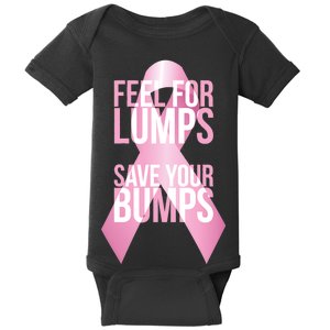 Feel For Lumps, Save Your Bumps - Breast Cancer Awareness Baby Bodysuit