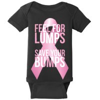 Feel For Lumps, Save Your Bumps - Breast Cancer Awareness Baby Bodysuit