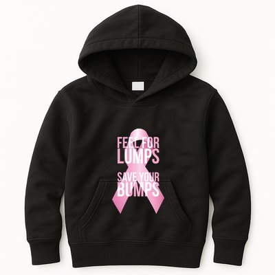 Feel For Lumps, Save Your Bumps - Breast Cancer Awareness Kids Hoodie