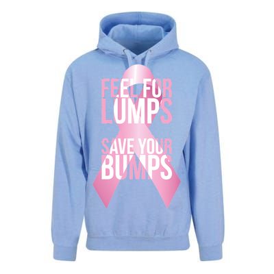 Feel For Lumps, Save Your Bumps - Breast Cancer Awareness Unisex Surf Hoodie