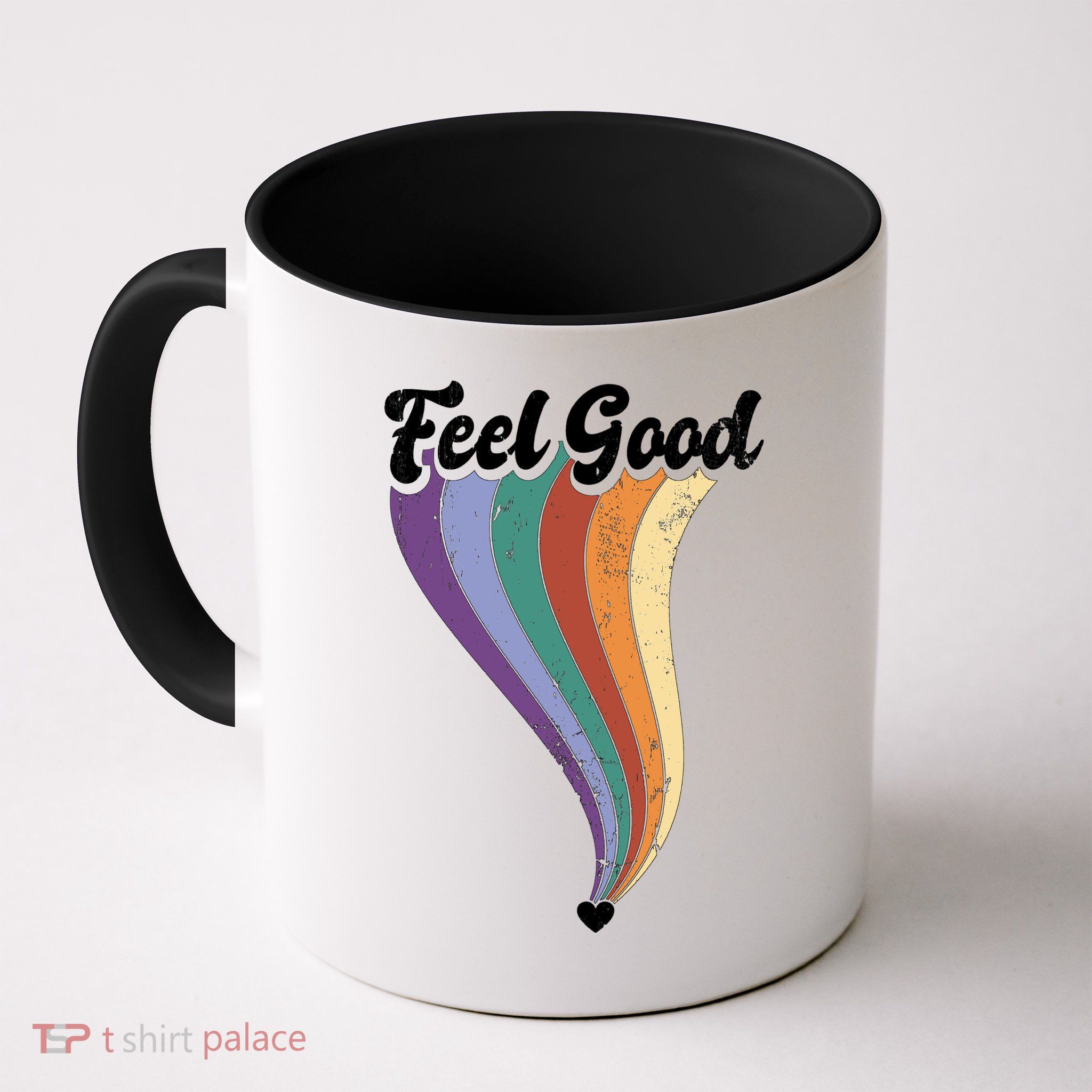 Feel Good Retro Vintage Rainbow Mug