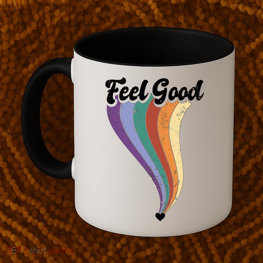 Feel Good Retro Vintage Rainbow Mug