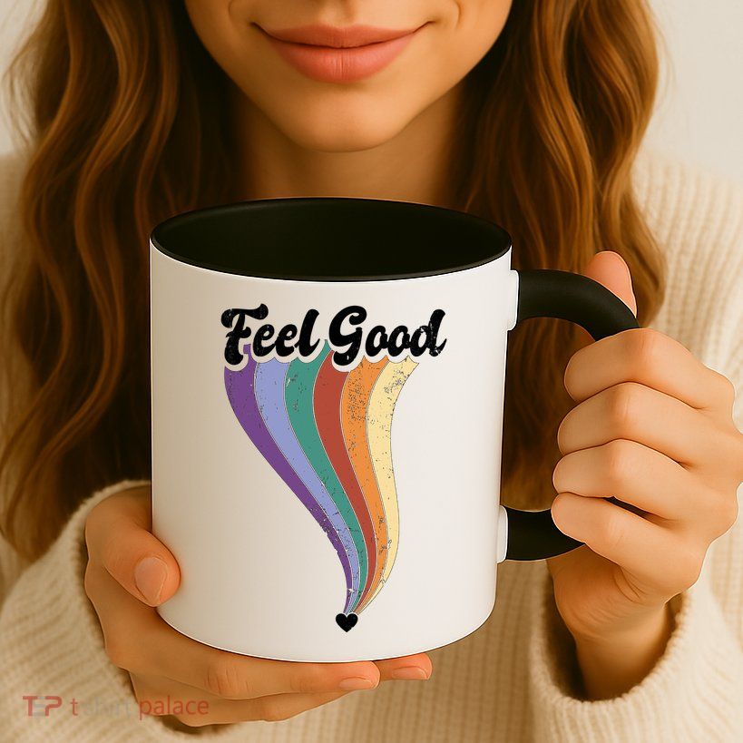 Feel Good Retro Vintage Rainbow Mug