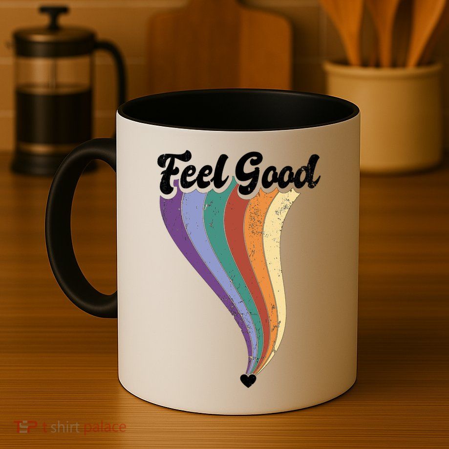 Feel Good Retro Vintage Rainbow Mug