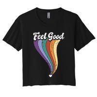 Feel Good Retro Vintage Rainbow Crop Top