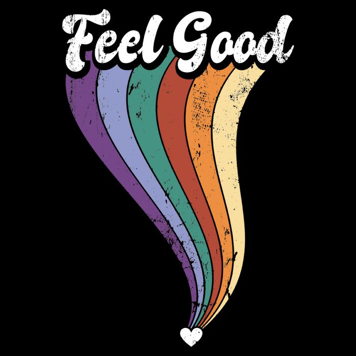 Feel Good Retro Vintage Rainbow Crop Top