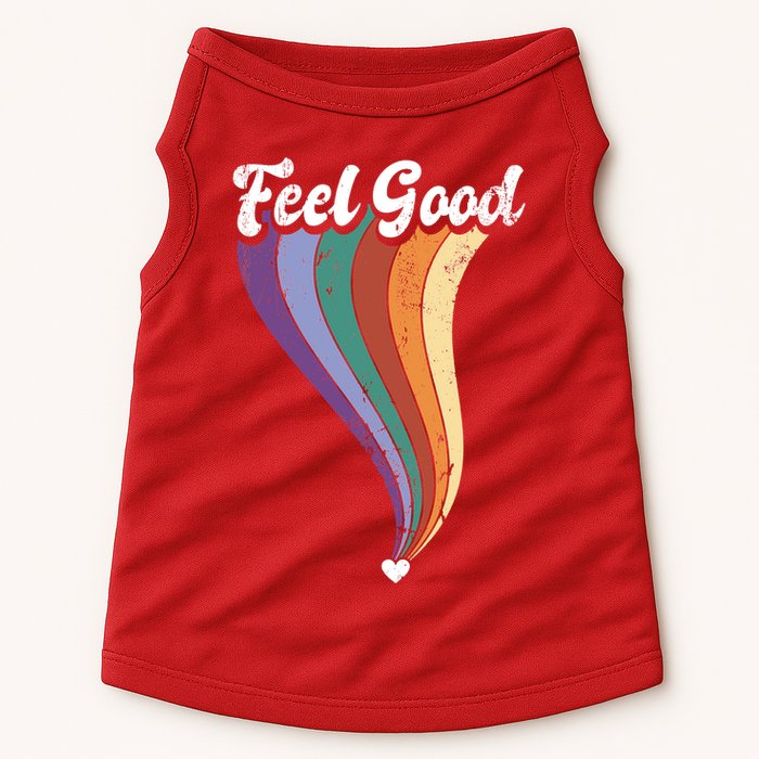 Feel Good Retro Vintage Rainbow Doggie Tank
