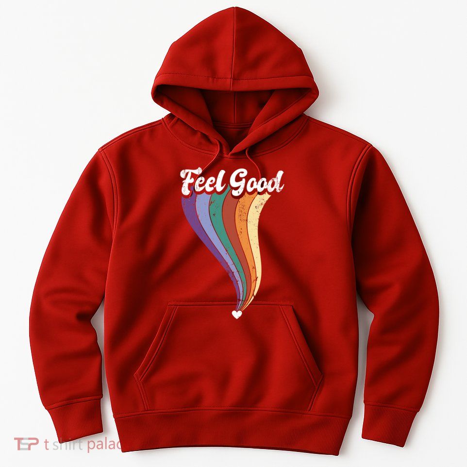 Feel Good Retro Vintage Rainbow Hoodie