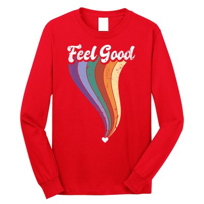 Feel Good Retro Vintage Rainbow Long Sleeve Shirt