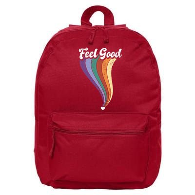 Feel Good Retro Vintage Rainbow 16 in Basic Backpack