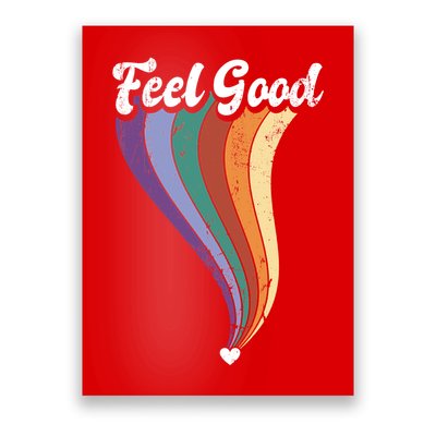 Feel Good Retro Vintage Rainbow Poster