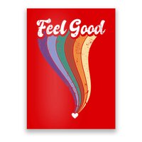 Feel Good Retro Vintage Rainbow Poster