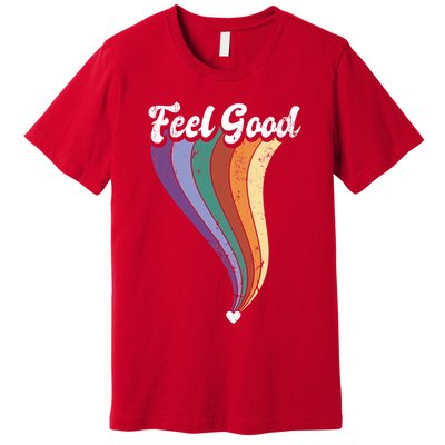 Feel Good Retro Vintage Rainbow Premium T-Shirt