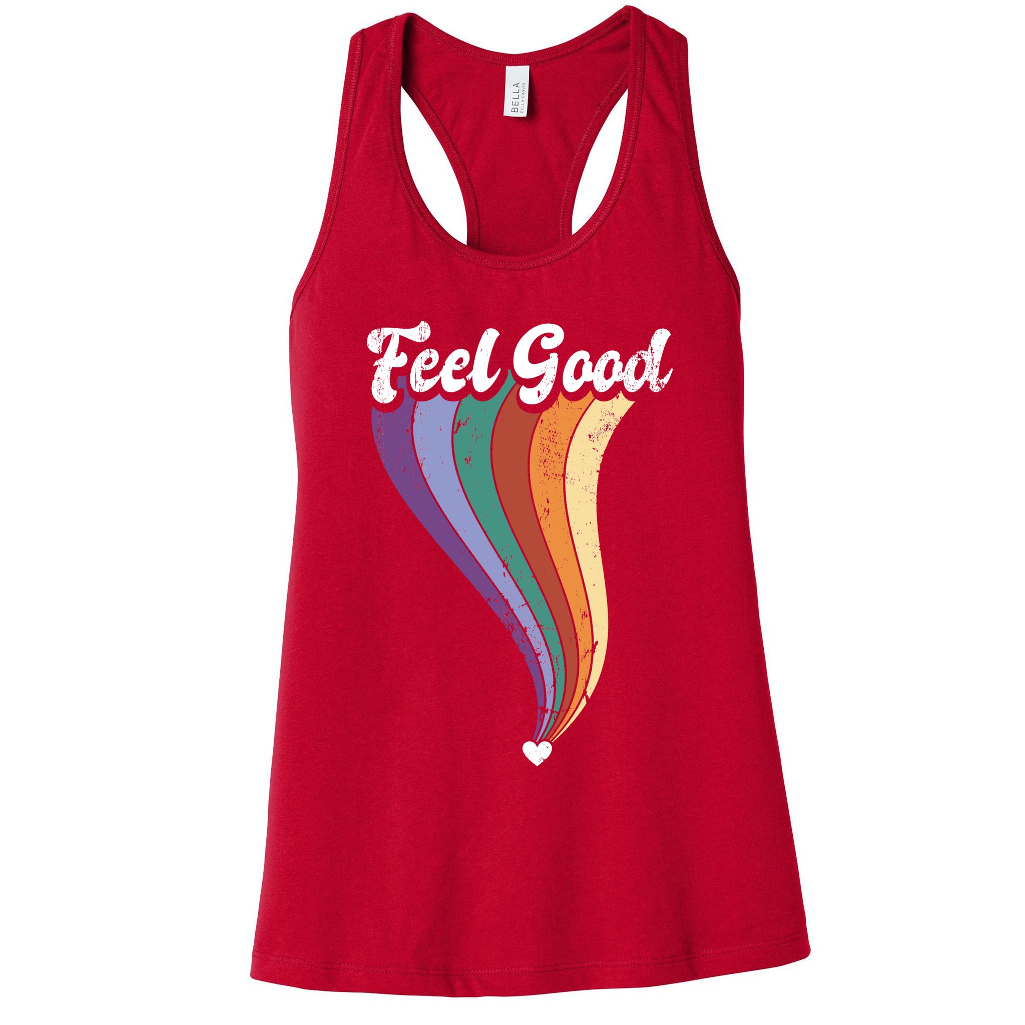 Feel Good Retro Vintage Rainbow Womens Tank Top