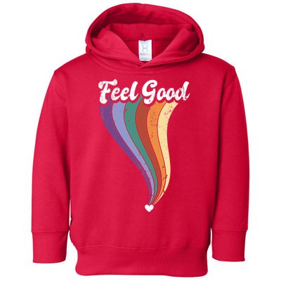 Feel Good Retro Vintage Rainbow Toddler Hoodie