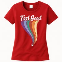 Feel Good Retro Vintage Rainbow Womens T-Shirt