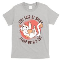 Feel Safe At Night Sleep With A Cat T-Shirt