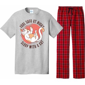 Feel Safe At Night Sleep With A Cat Pajama Set