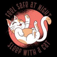 Feel Safe At Night Sleep With A Cat 16oz Travel Tumbler