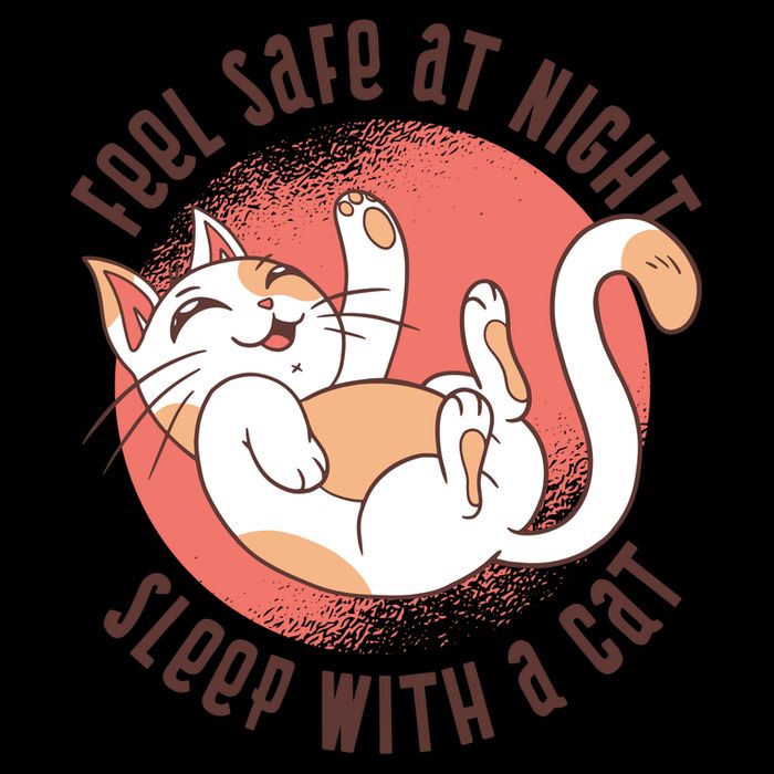 Feel Safe At Night Sleep With A Cat 16oz Travel Tumbler