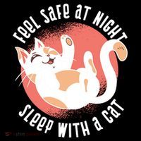 Feel Safe At Night Sleep With A Cat Magnet