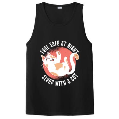 Feel Safe At Night Sleep With A Cat PosiCharge Competitor Tank