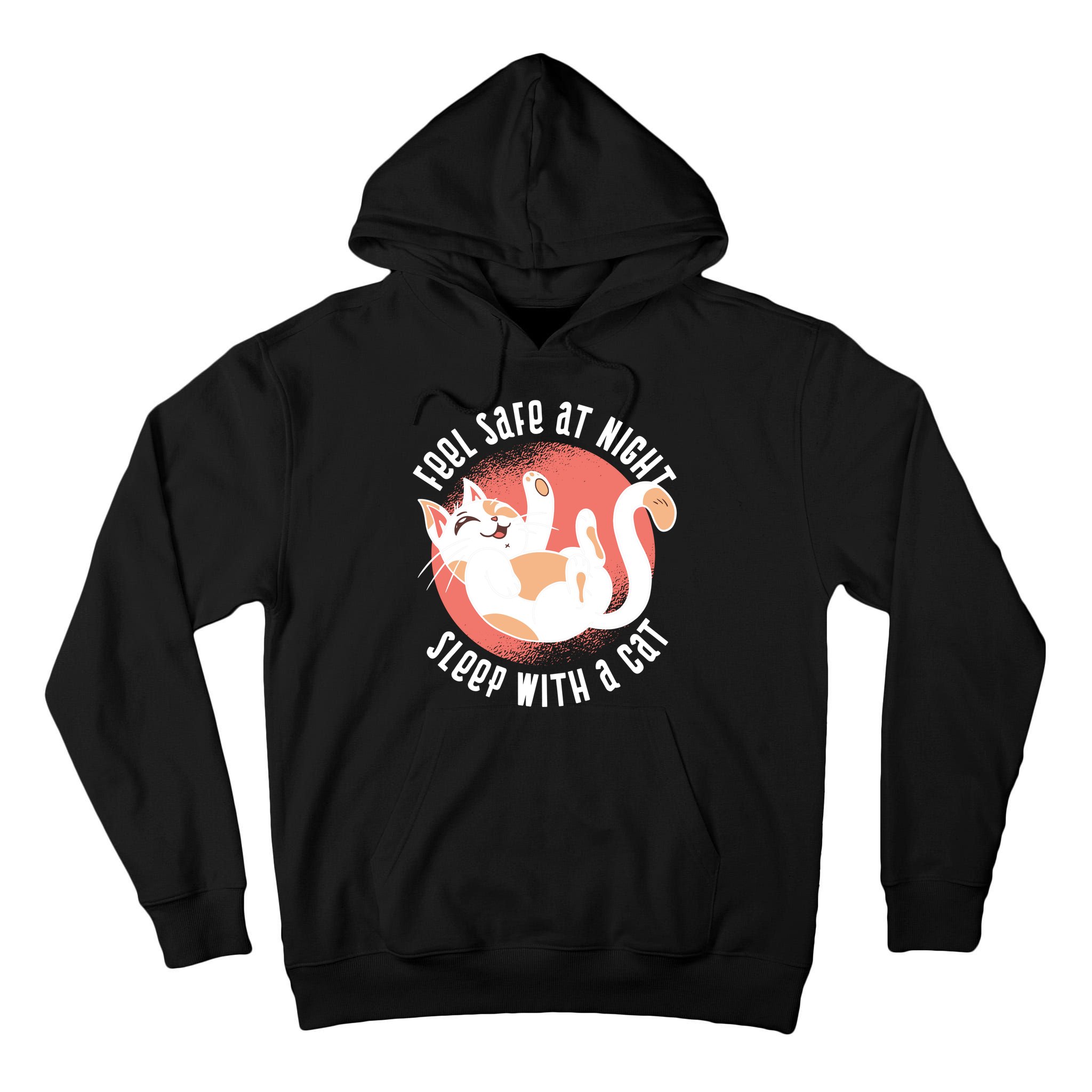 Feel Safe At Night Sleep With A Cat Tall Hoodie