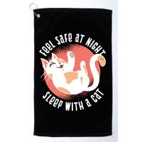 Feel Safe At Night Sleep With A Cat Golf Towel