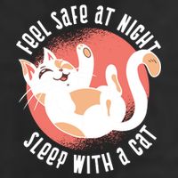 Feel Safe At Night Sleep With A Cat Golf Towel