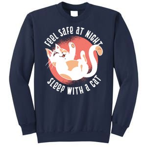 Feel Safe At Night Sleep With A Cat Sweatshirt