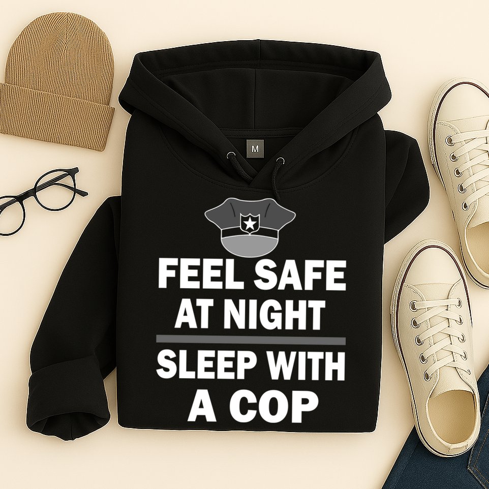 Feel Safe At Night Sleep With A Cop Hoodie
