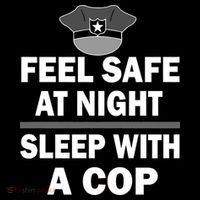 Feel Safe At Night Sleep With A Cop Drawstring Bag
