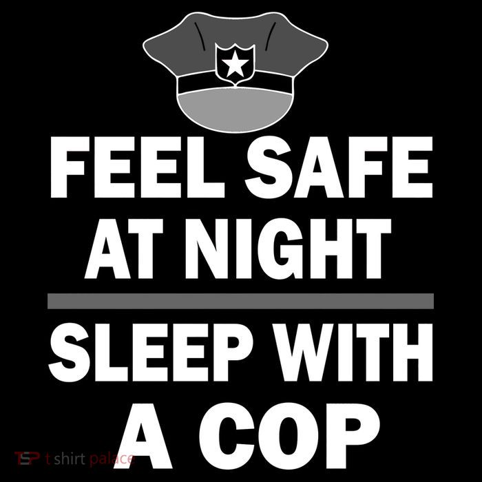 Feel Safe At Night Sleep With A Cop Drawstring Bag