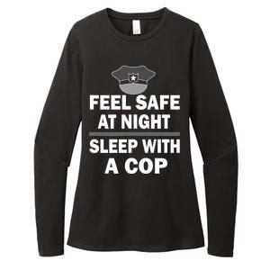 Feel Safe At Night Sleep With A Cop Womens CVC Long Sleeve Shirt