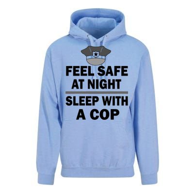 Feel Safe At Night Sleep With A Cop Unisex Surf Hoodie