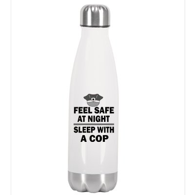 Feel Safe At Night Sleep With A Cop Stainless Steel Insulated Water Bottle