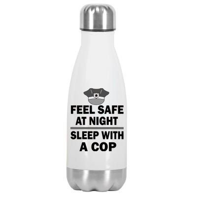 Feel Safe At Night Sleep With A Cop Stainless Steel Insulated Water Bottle