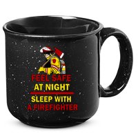 Feel Safe At Night Sleep With A Firefighter 15oz Campfire Ceramic Mug